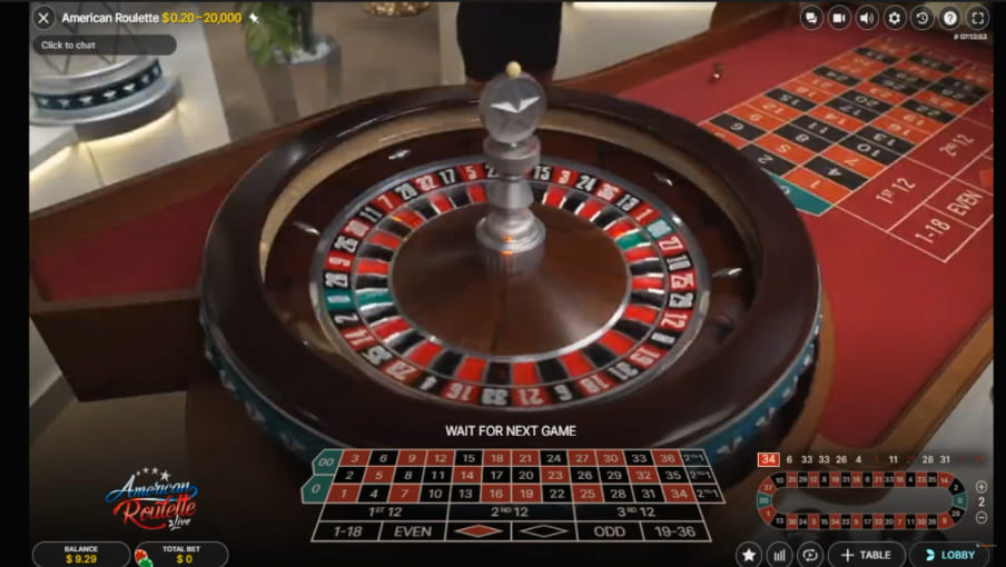 Screen Live American Roulette 3