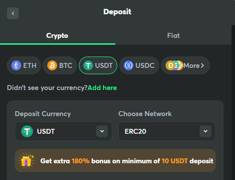 BC.Game casino crypto deposits
