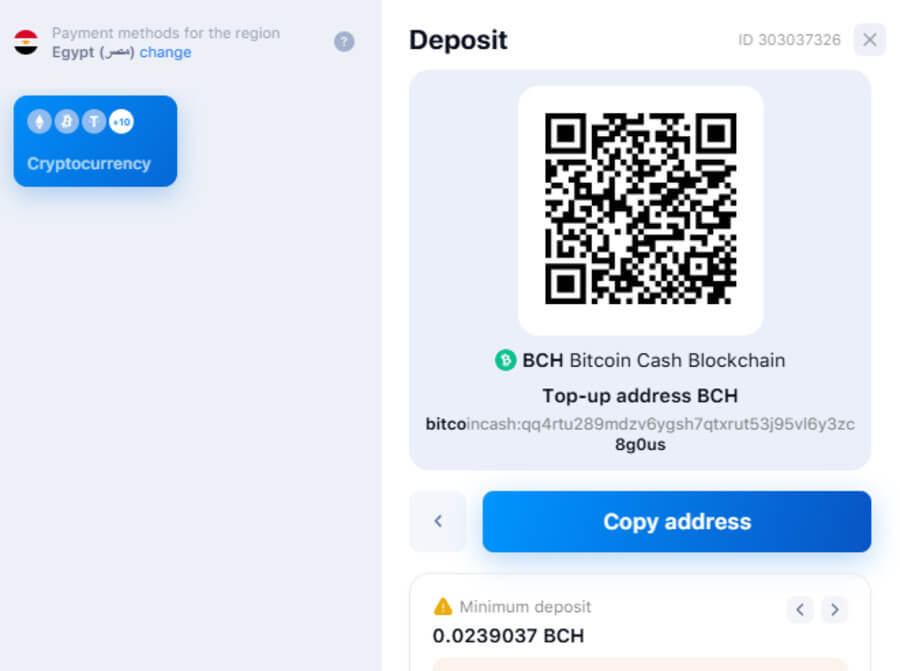 1win casino deposit process