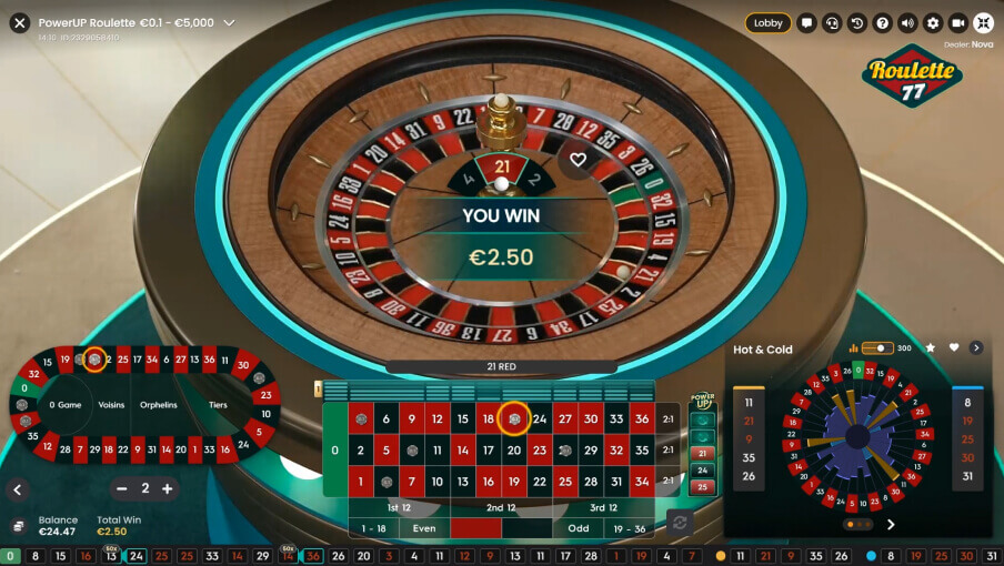 Screen Power Up Roulette 3